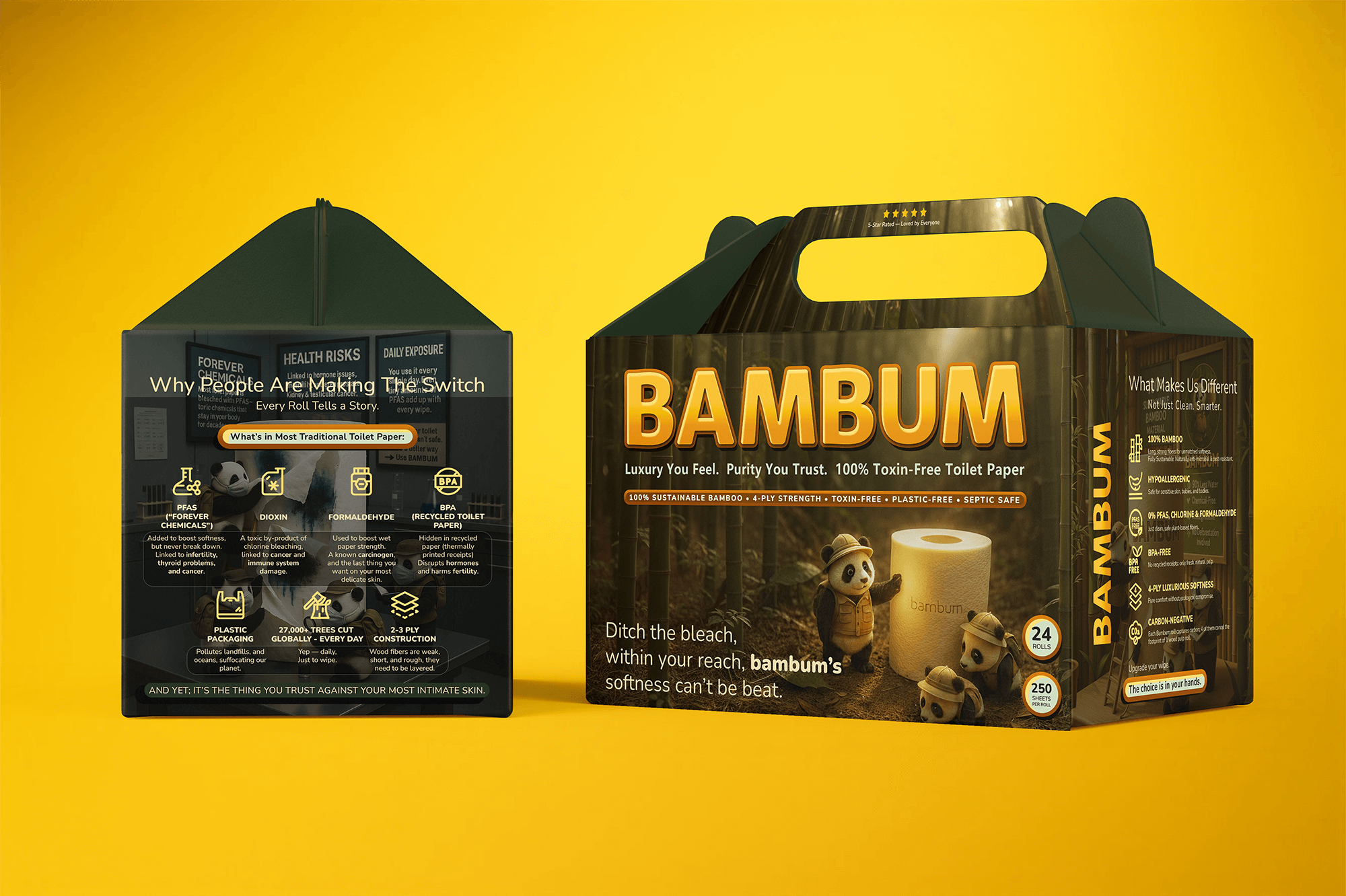 Elegant Plastic-Free Packaging – Compostable Wrap and Core