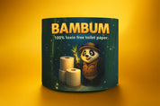 Close-up of Bambum Bamboo Toilet Paper 4-Ply Rolls – Most Popular Plan