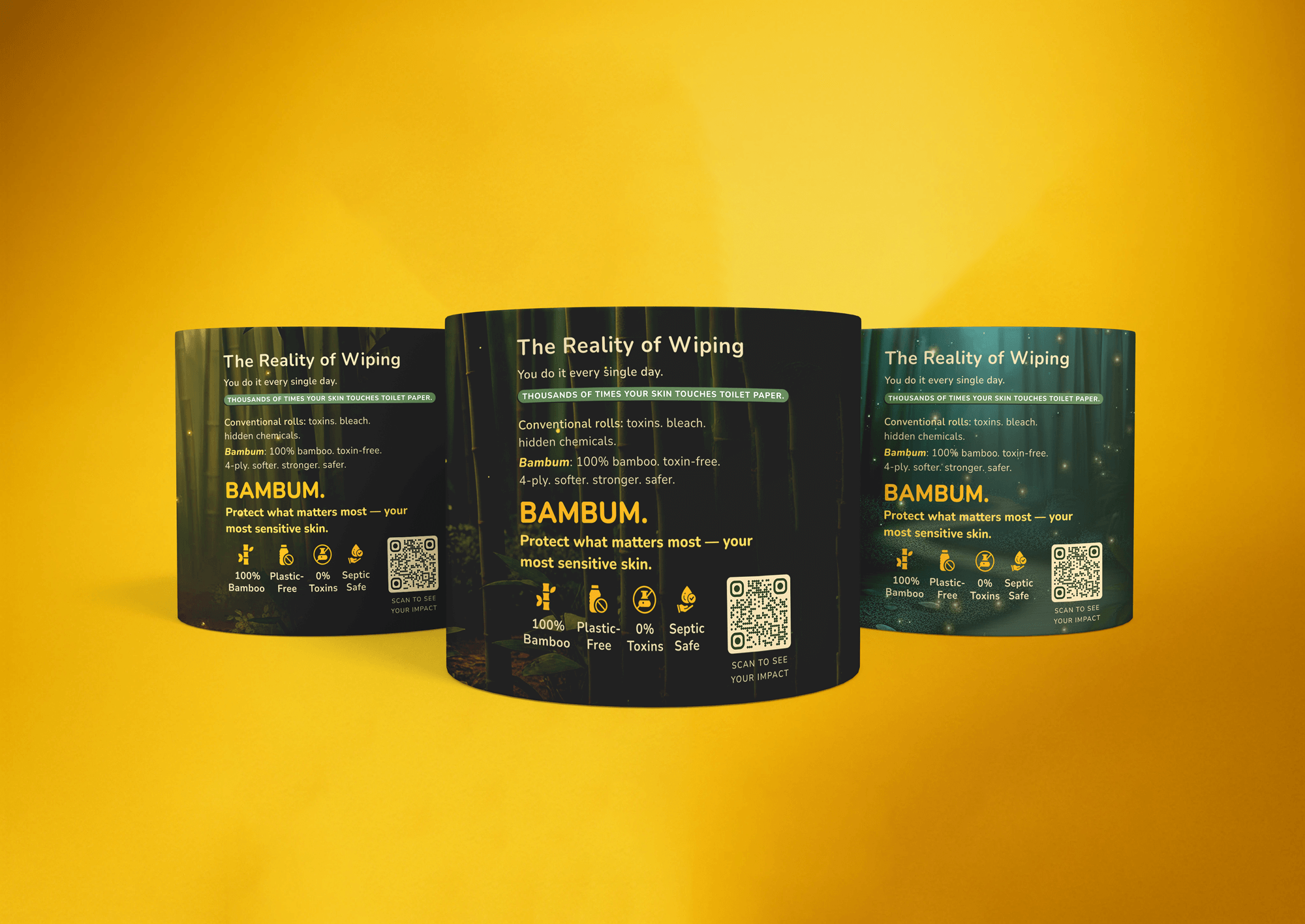 Ultra-Soft 4-Ply Bamboo Texture – Chemical-Free Toilet Paper